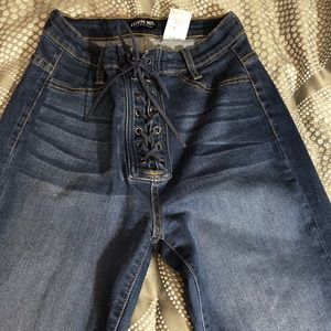 Lace up Jeans